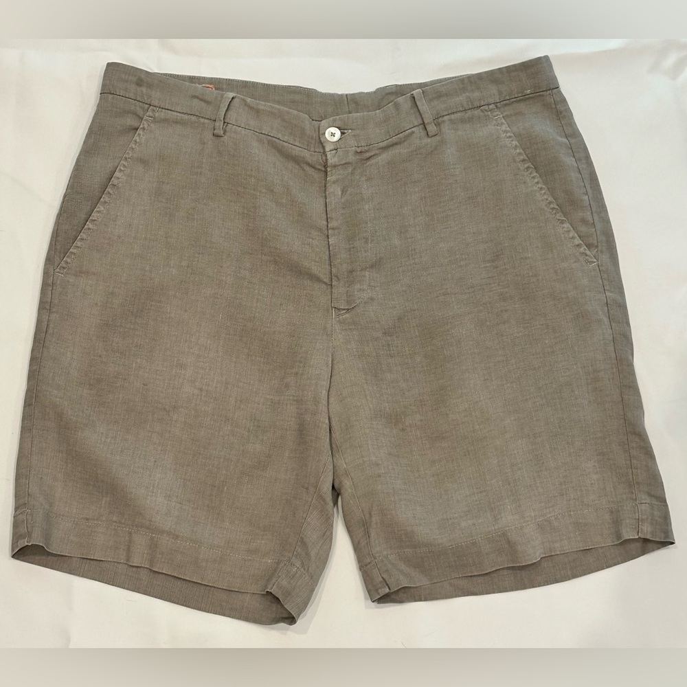 Professional Athletes Brunello Cucinelli Linen Shorts
Taupe-Men’s 50 (36)
